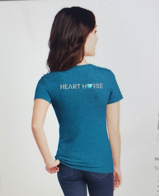 Heart Horse V-neck T-Shirt, Ladies