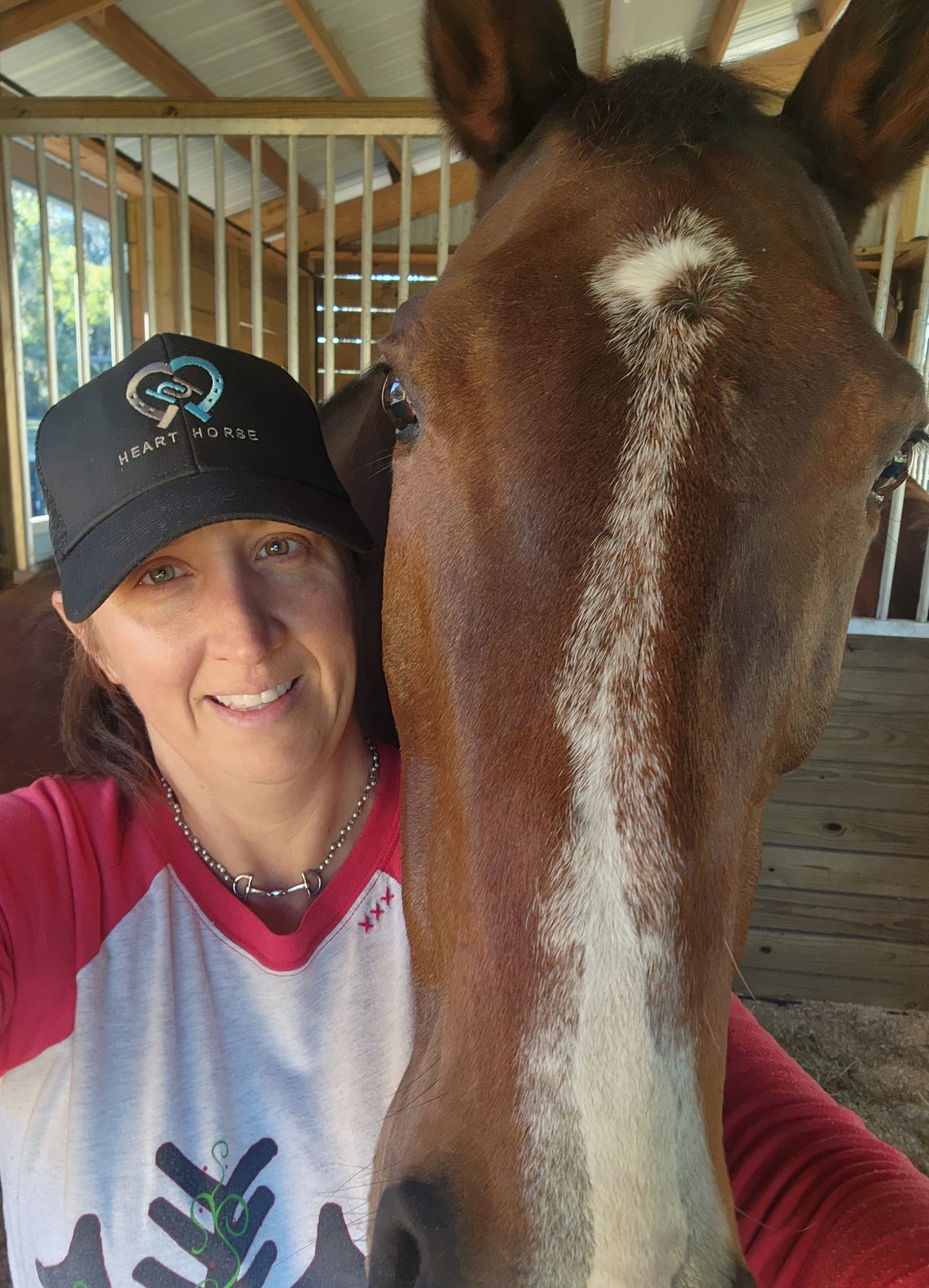 Heart Horse Trucker Hat w/Snapback