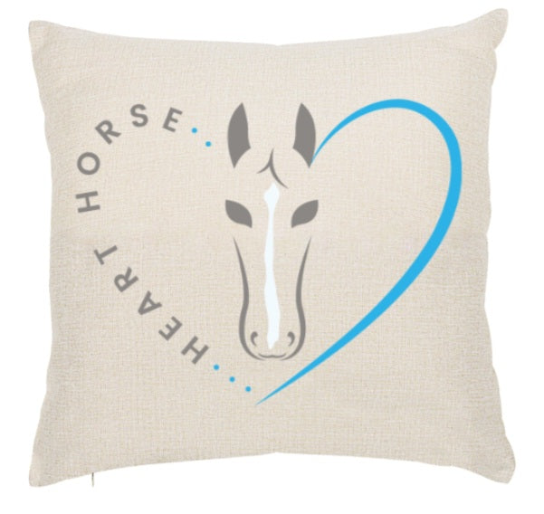 Heart Horse Throw Pillow