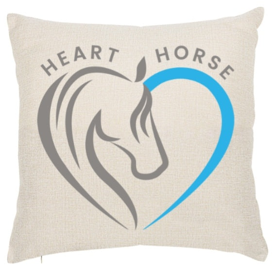 Heart Horse Throw Pillow