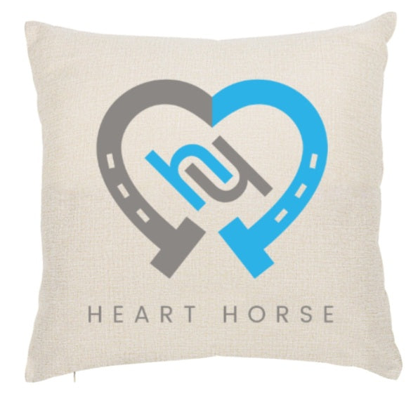 Heart Horse Throw Pillow