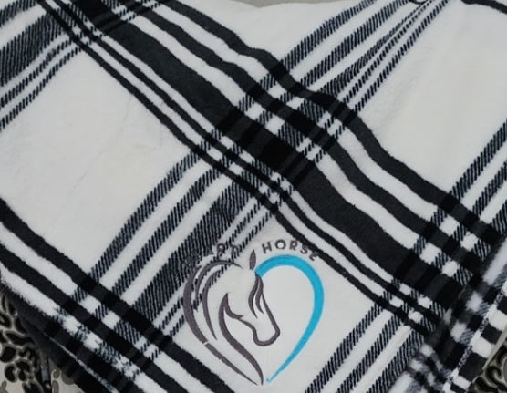 Heart Horse Logo Throw Blanket