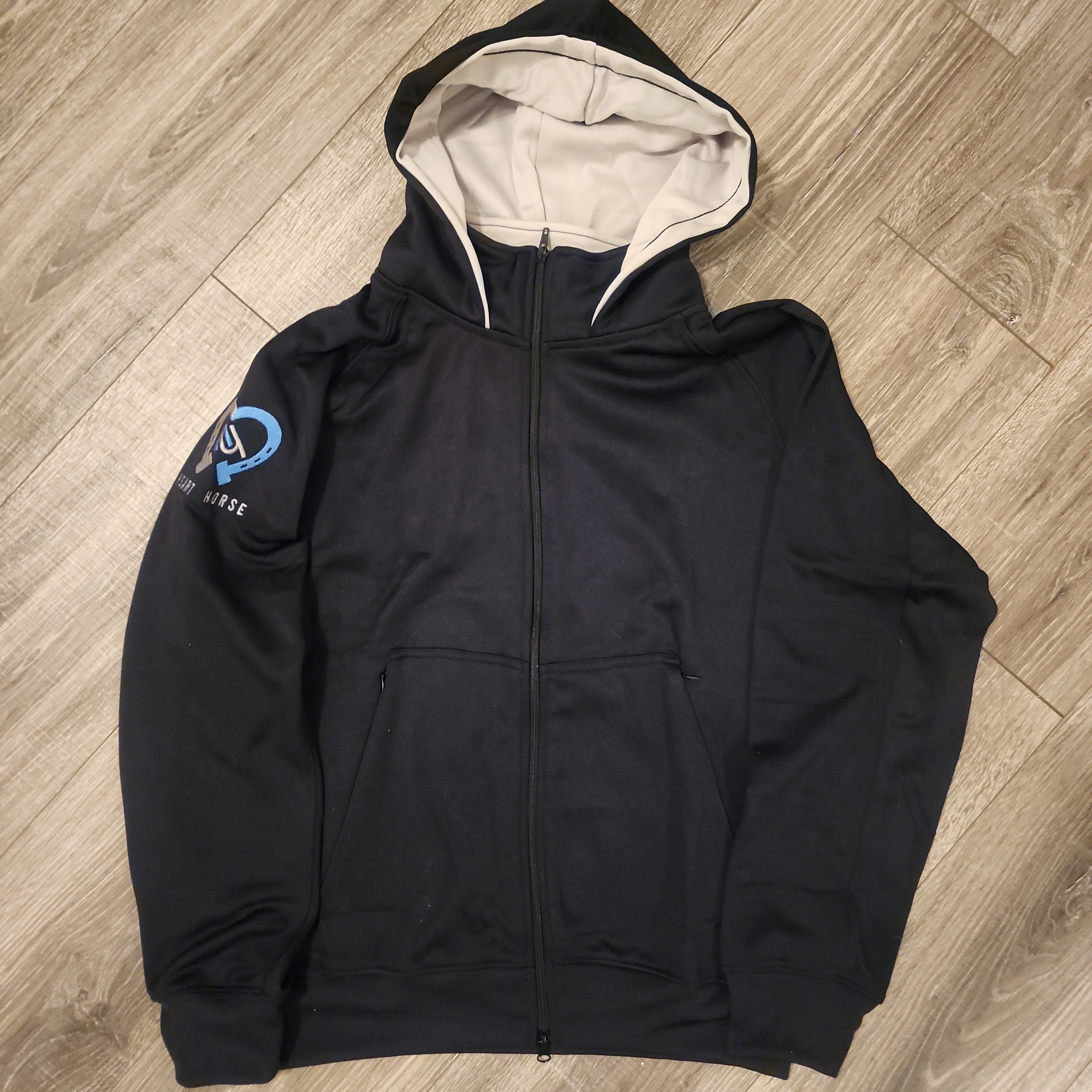 Labyrins Dont Cry Horse Zip Hoodie Navy | Shury