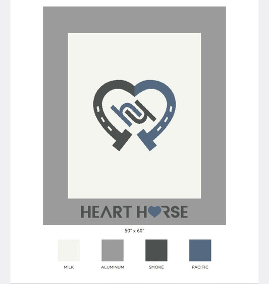 IN2Green Heart Horse Throw Blanket