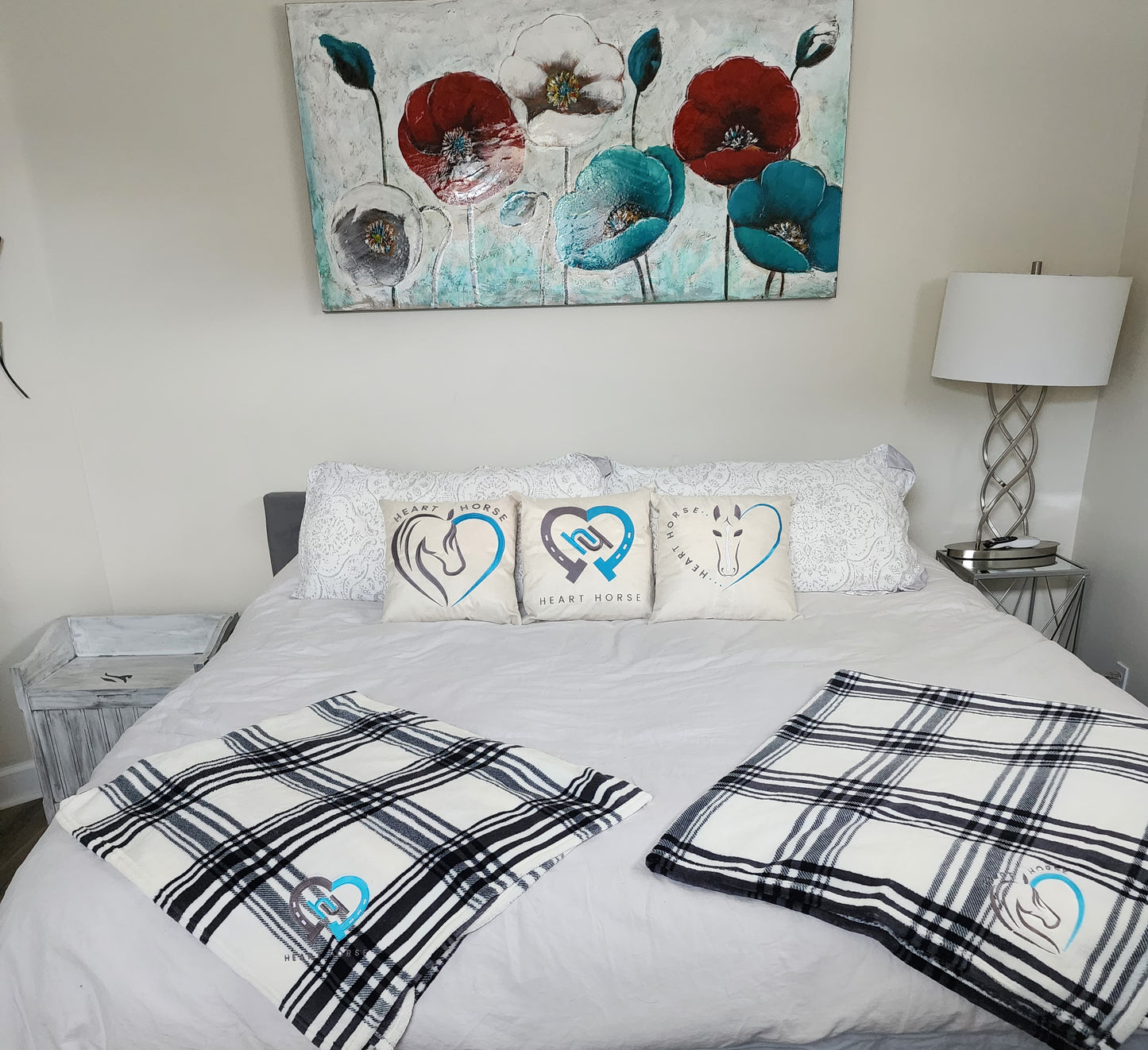 Heart Horse Throw Blanket