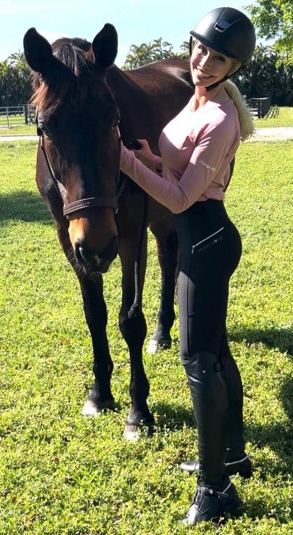 Cenzina High Waisted Riding Legging Knee Patch