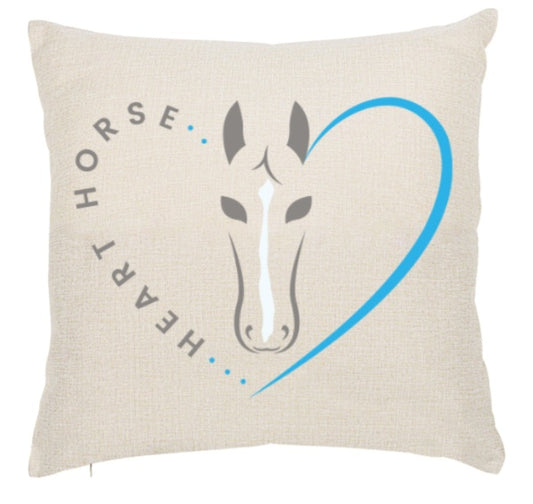 Heart Horse Throw Pillow