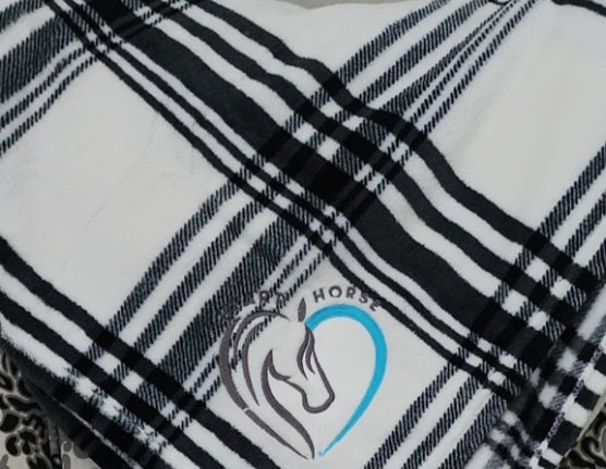 Heart Horse Throw Blanket